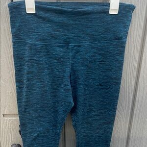 Ladies Soft Warm Stretch Leggings Heather Deep Blue Ankle Length Size XL